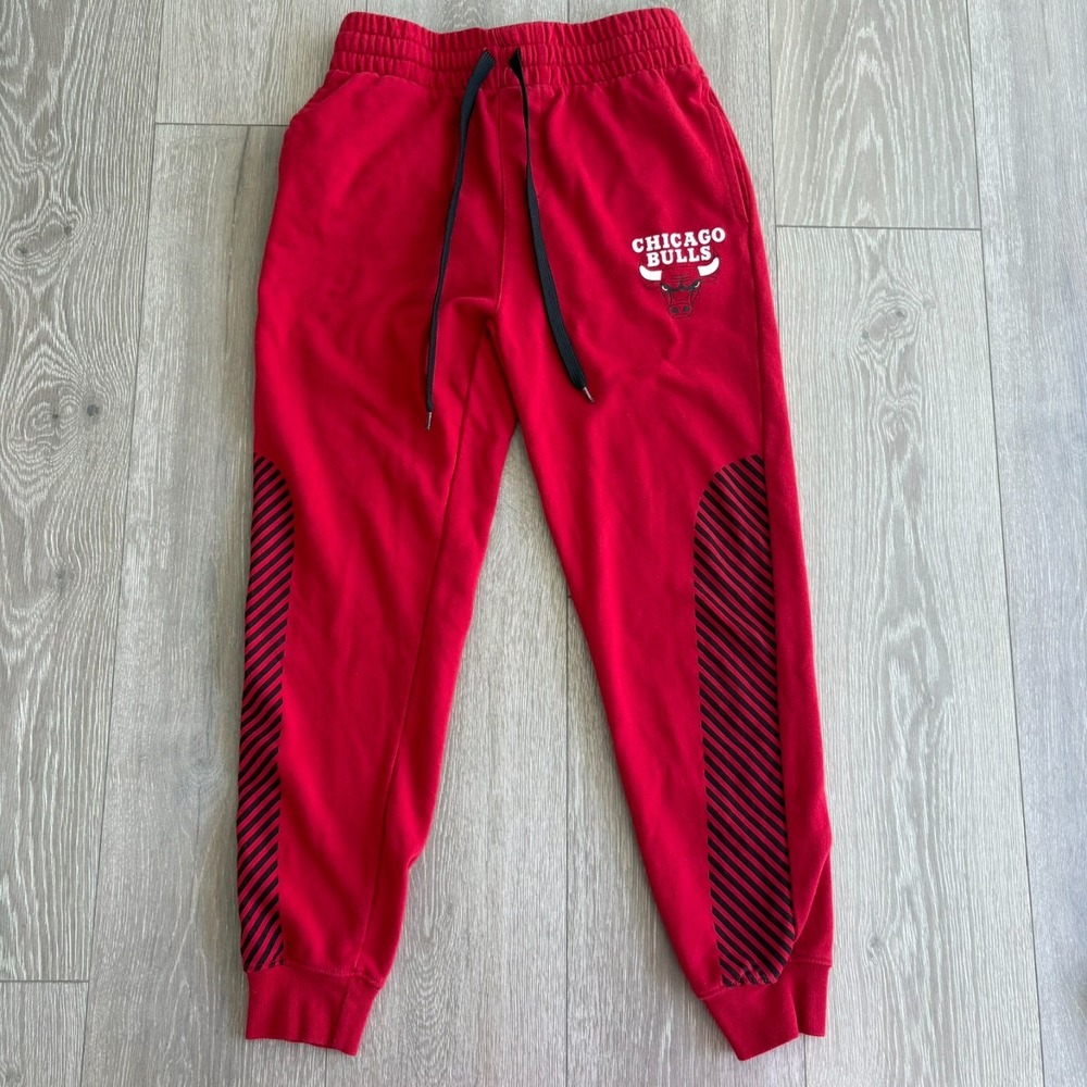 Womens Red Chicago Bulls NBA Basketball Everyday Comfort Jogger Pants Size S